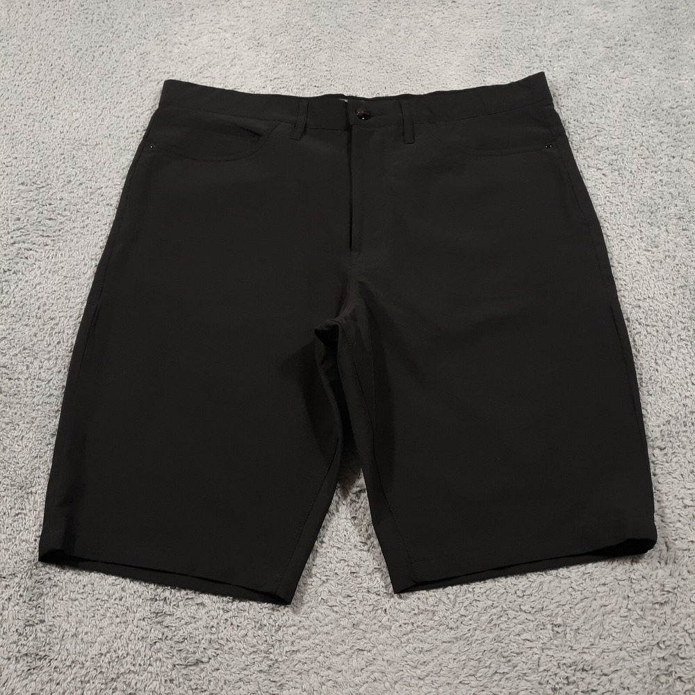 G-Mac Apparel Shorts Mens Size 36 x 10.5 Black Performance Flat Front Golf